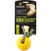 Starmark Swing ‘n Fling DuraFoam Fetch Ball топка за дъвчене с връв голяма