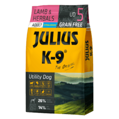 JULIUS-K9® GRAIN FREE ADULT SMALL LAMB Агнешко & билки 10кг. – Хипоалергенна суха храна за кучета от дребни породи БЕЗ ЗЪРНЕНИ КУЛТУРИ!