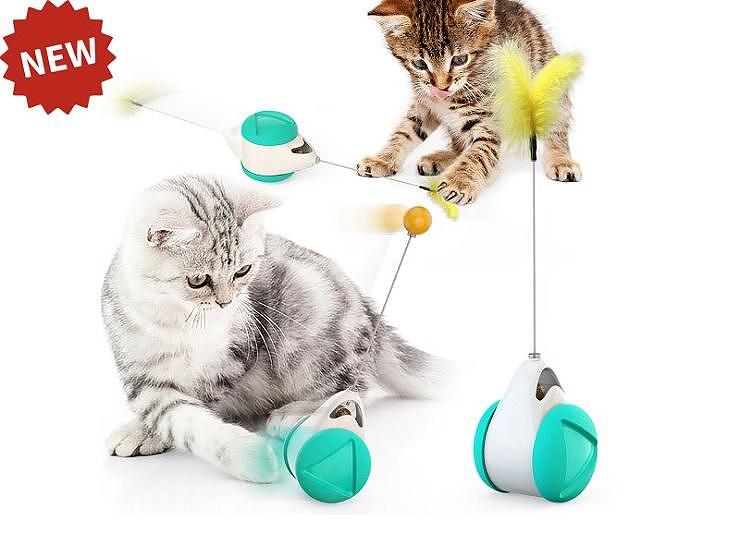 Балансирна играчка за котки, развлекателна и хипоалергенна, идеална за малки и големи котки.