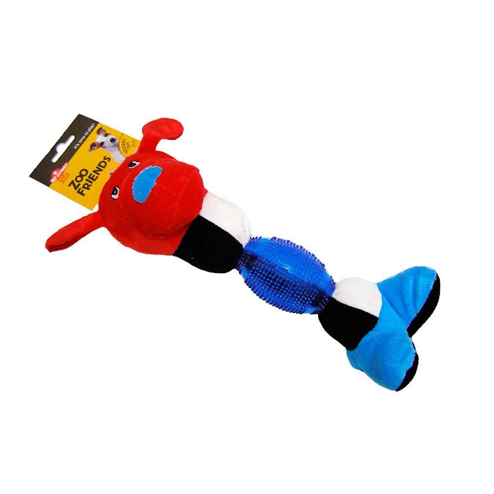 Играчка Friendly Zoo - пълнена шумна играчка с ярки цветове, безопасна за кучета, идеална за дъвчене.