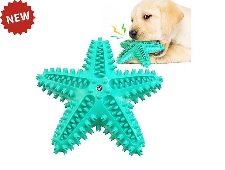 Играчка Морска звезда за кучета, почиства зъбите и успокоява, идеална за млаки и подрастващи кучета.