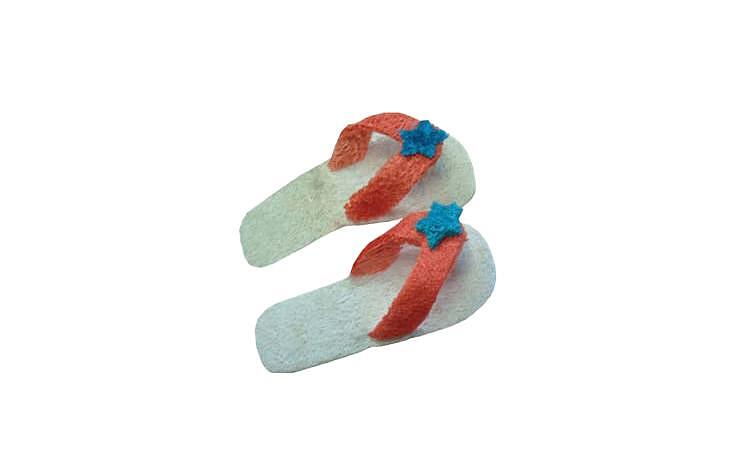 Луфа дентална играчка Джапанка за кучета, 2 броя, почиства зъбите и успокоява