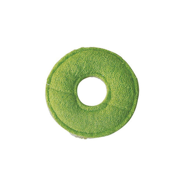 Луфа дентална играчка Обръч за кучета - безопасна, мека и напълно смилаема, идеална за чистене на зъбки.