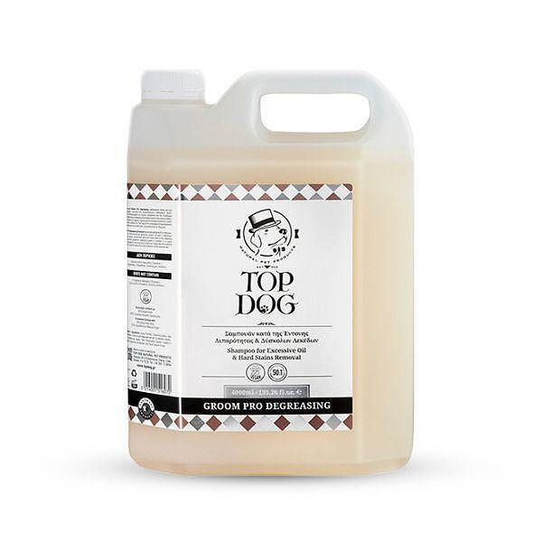 Професионален обезмасляващ шампоан Groom Pro с 20% активно алое вера за домашни любимци, 4 литра.