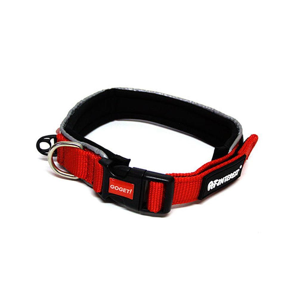 Регулируем нашийник неопрен в червено. С модерен дизайн и безопасност за вашето куче.
