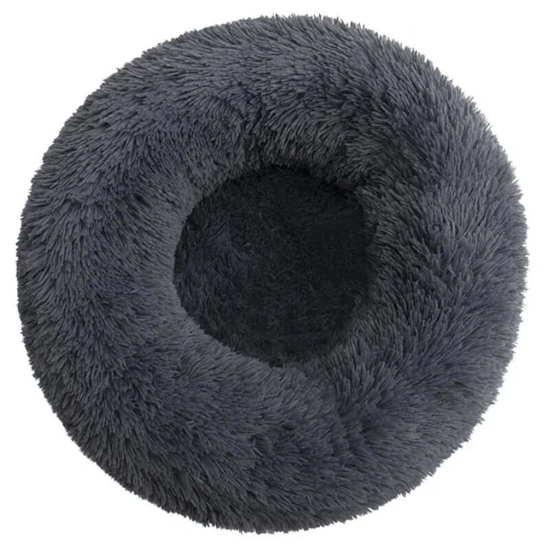 40-90cm round plush pet bed, super soft, cozy dog and cat bed for winter warmth and comfort.