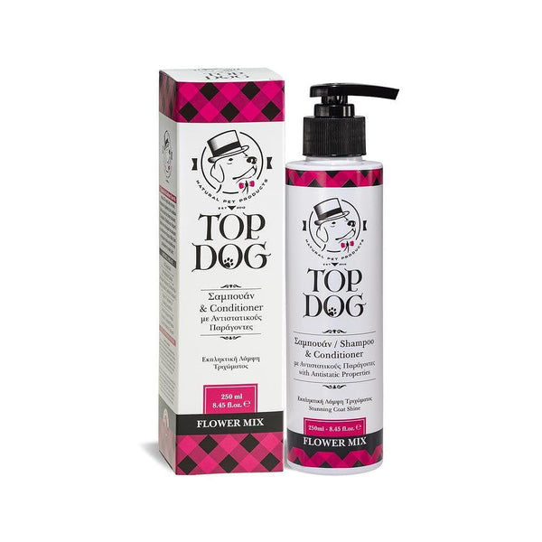 Шампоан и балсам FLOWER MIX 250ml с активни съставки за бляскава и здрава козина.