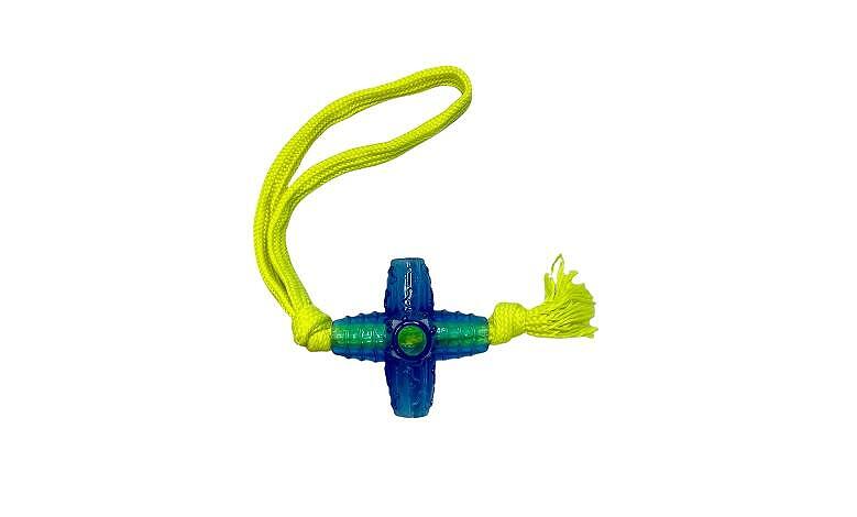 Тренировъчна играчка за кучета с ластик и чистци, подходяща за млади кучета, успокоява и почиства зъбите.